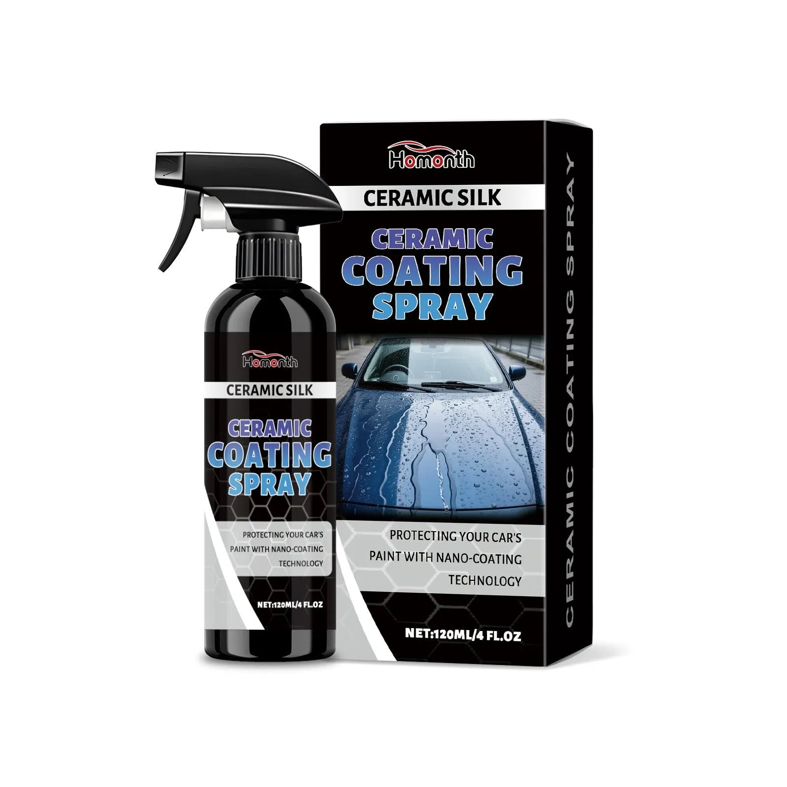 120ml aerosol can of ceramic coating spray for car paint protection.