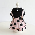 Pet couple clothing set with lapel shoulder strap design in casual cloth fabric