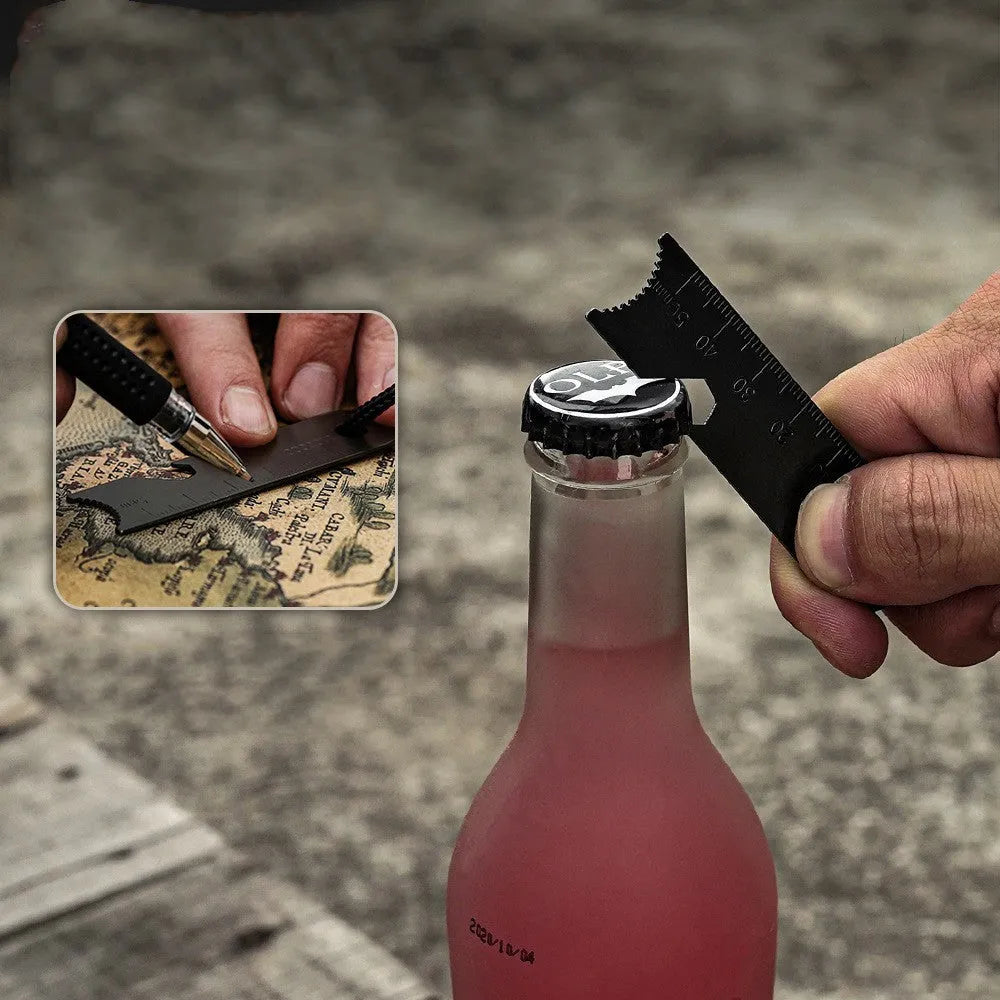 Portable outdoor flint survival tool with sparkstone, cylindrical style