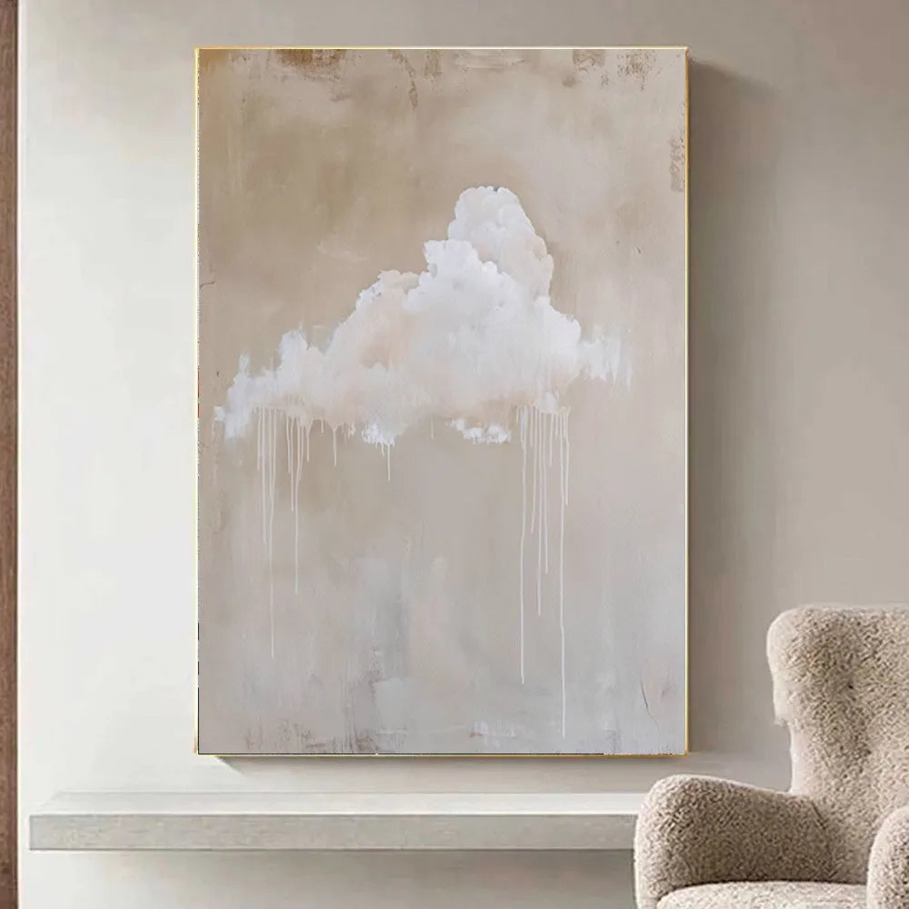 Handmade oil painting canvas wall art abstract modern simple colour contrast rolled frameless unstretched for home living room decor