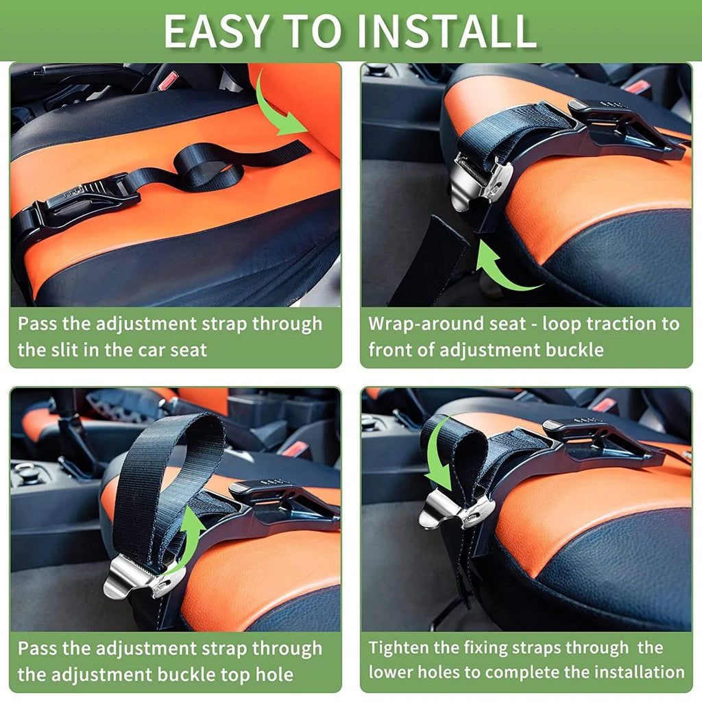 Black pregnant women's safety belt with metal buckle for anti-strangulation car travel protection
