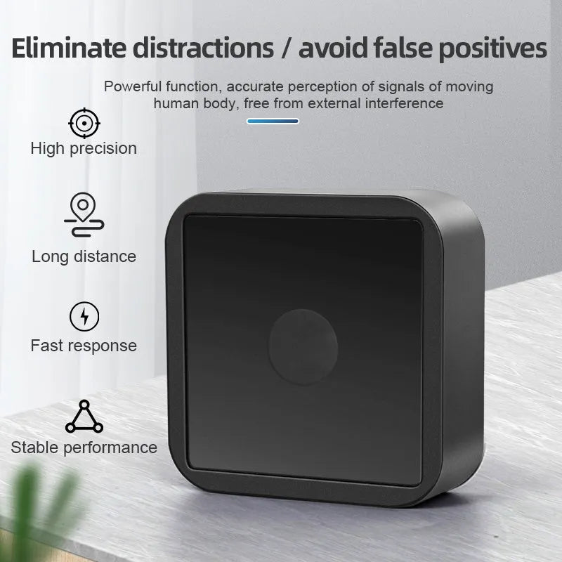 Doodle smart human presence sensor, 24G radar, black, 10x10x4cm, with USB cable