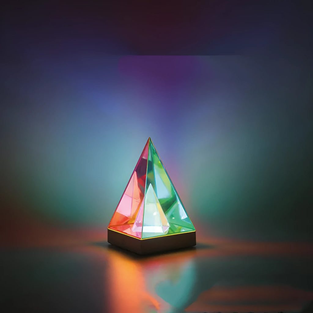 Colourful neon small night lamp with touch dimming, USB charging, acrylic body, 12cm diameter, 20cm height
