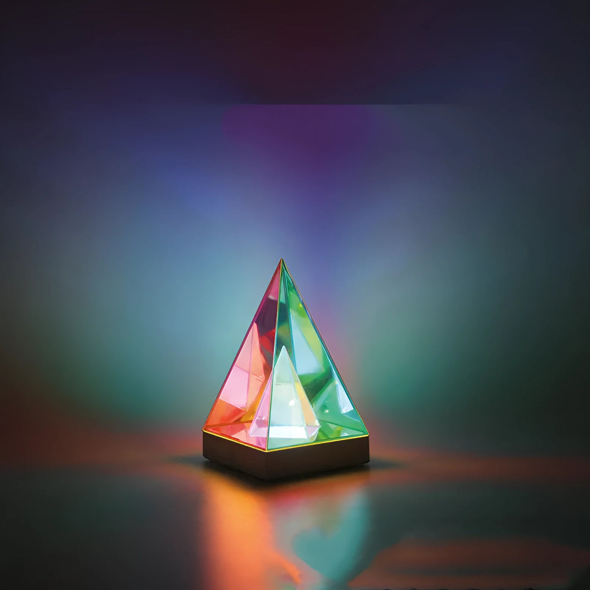 Colourful neon small night lamp with touch dimming, USB charging, acrylic body, 12cm diameter, 20cm height