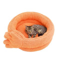 Yellow plush pet kennel bed measuring 48 cm long by 20 cm wide for dogs and cats