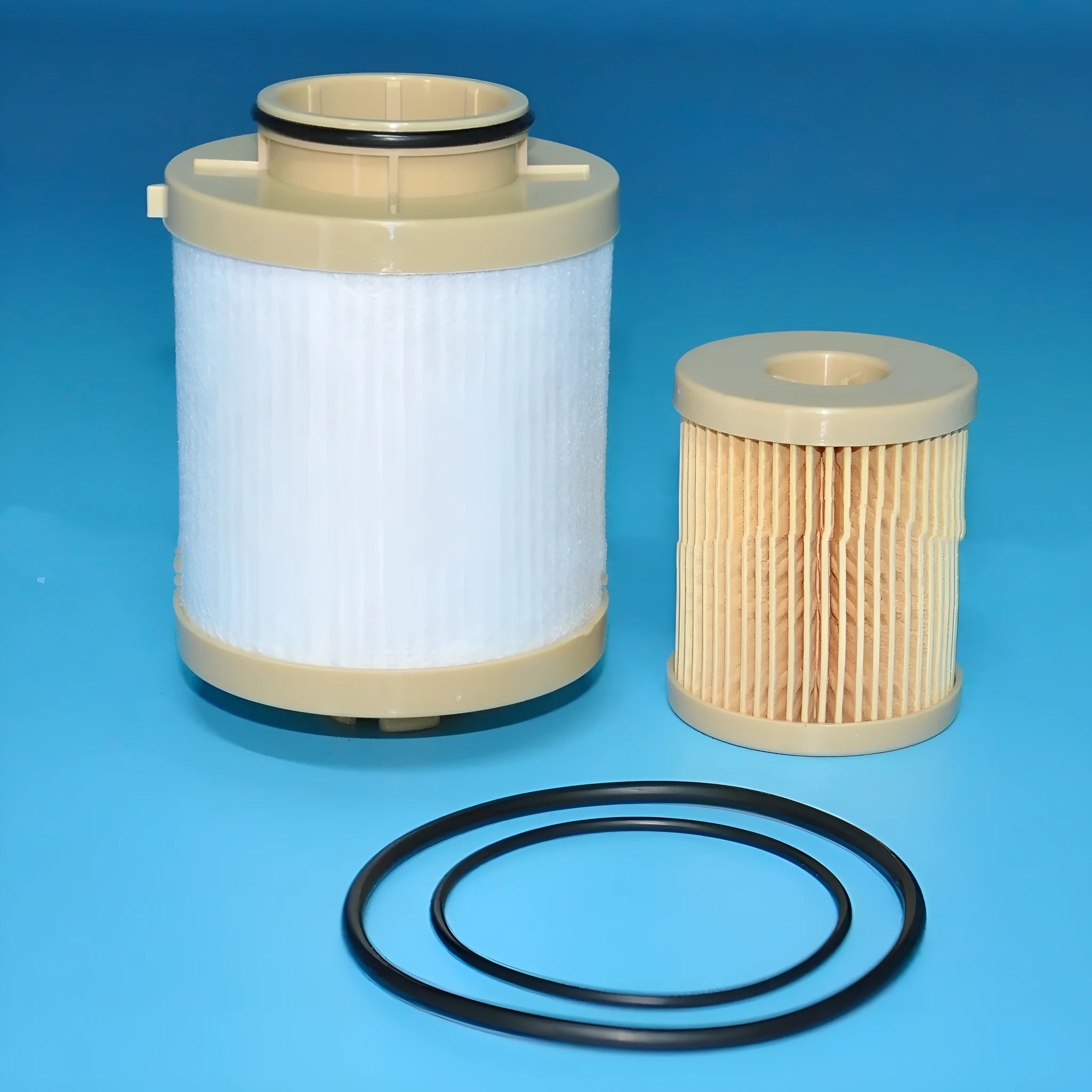FD4616 diesel fuel filter for Ford trucks with dimensions 106mm height and 84mm diameter.
