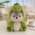 20cm shapeshift husky plush doll in four animal styles including dinosaur, fox, koala, and pink pig