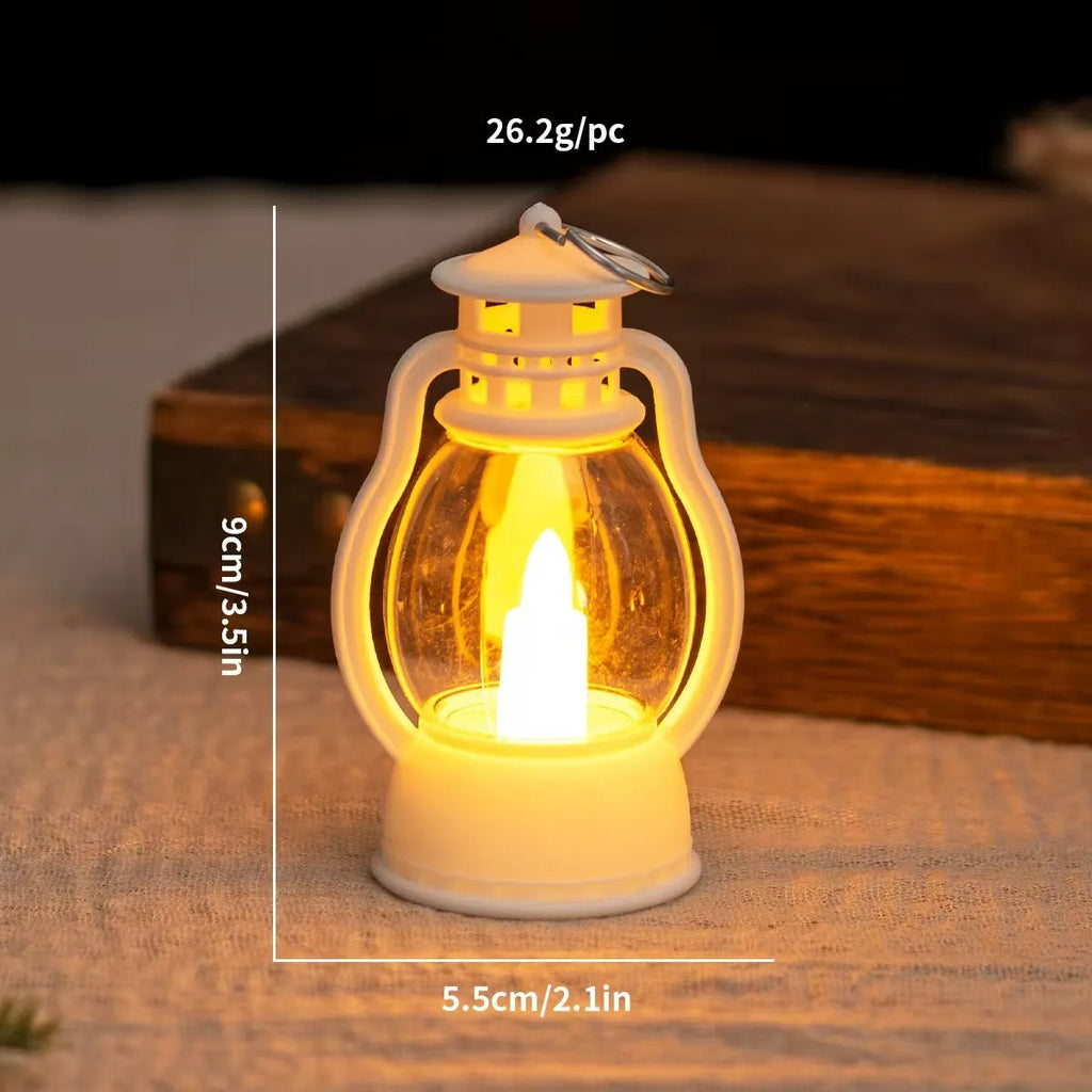 Electronic candle PP mini lantern in black bronze white for barn bar hotel decor