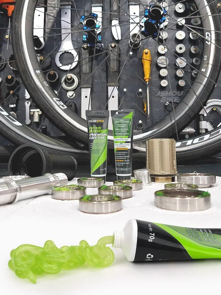 70g bottle of synthetic bicycle grease, waterproof and wear-resistant, green apple scent