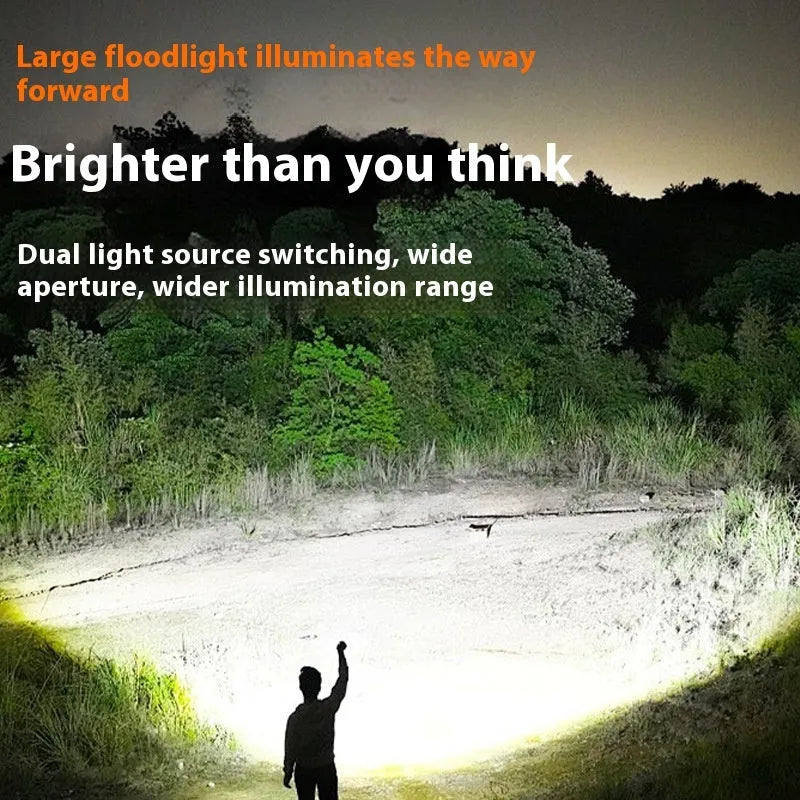 L2 x2 bicycle headlight with Type-C charging and aluminum alloy housing
