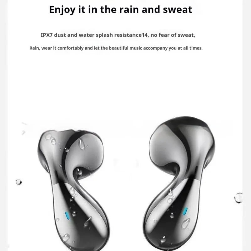 T31 water drop wireless Bluetooth stereo headset with digital display in black or white exquisite gift box