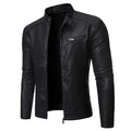 Men's cowhide motorcycle leather jacket with acetate lining, plain pattern, pocket decoration, available in yellow, black, green, dark grey.