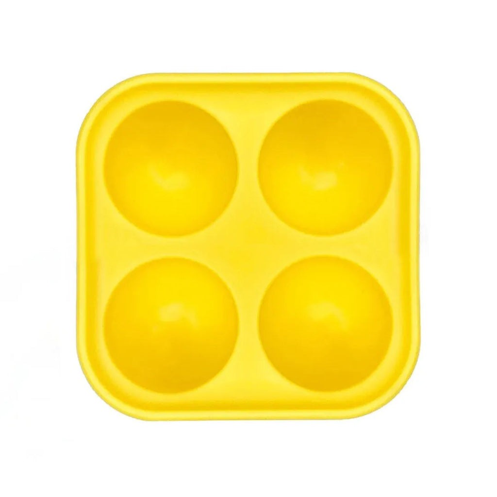 Silicone dog slow feeder molar toy in green or orange with optional yellow tray and ball set