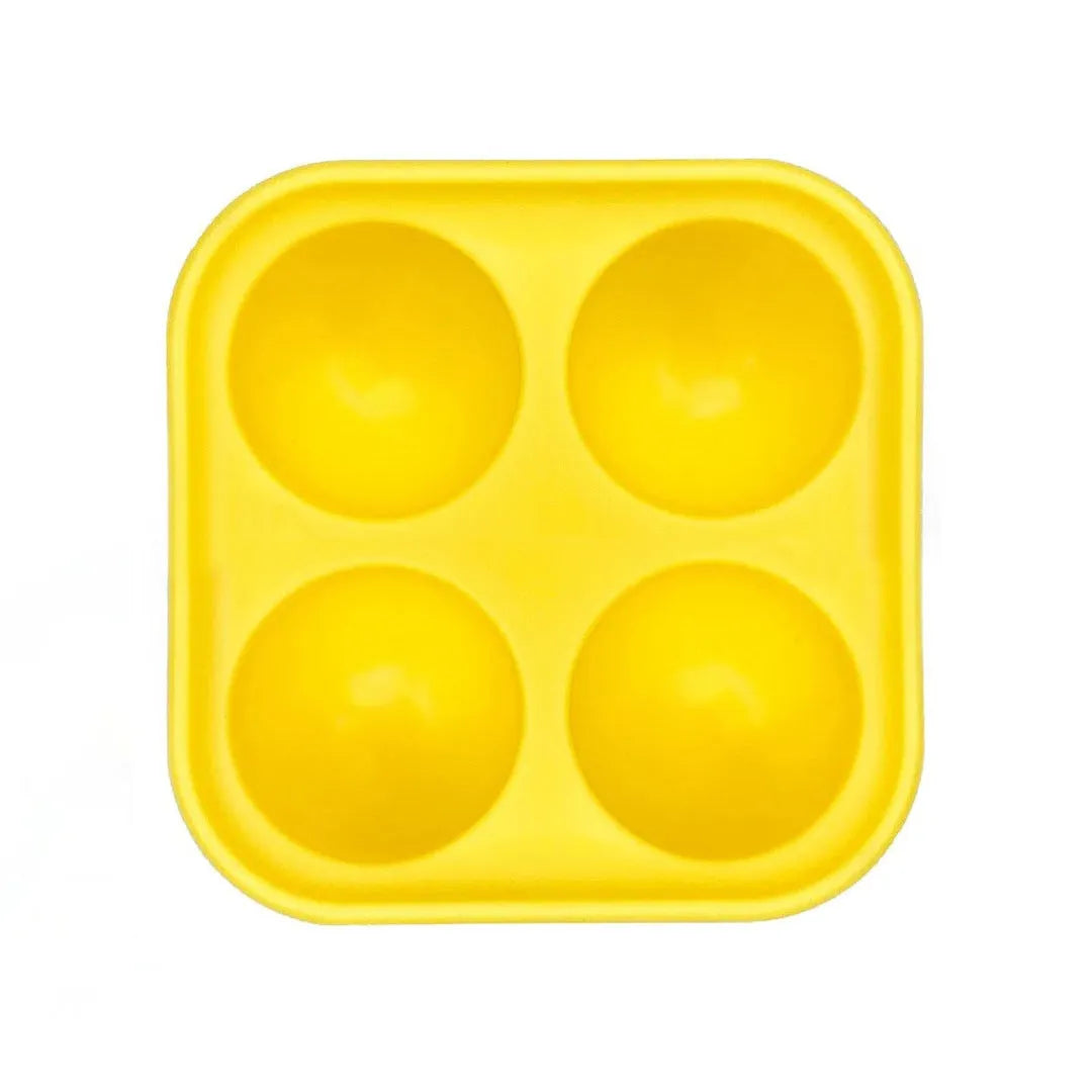 Silicone dog slow feeder molar toy in green or orange with optional yellow tray and ball set