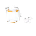Sealed pet food storage bucket in white or yellow, 4L 5L 6L, with spoon for cat and dog food