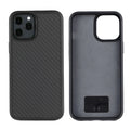 Handmade wooden phone case for Apple iPhone with TPU and Kevlar construction.