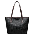 Retro square women's commuter handbag in PU leather with large capacity and internal organisation