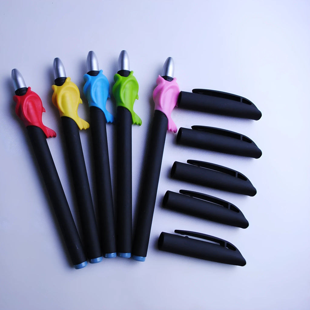Household portable fading ink pen set with 0.5mm tip, blue refills, and plastic 130mm body.