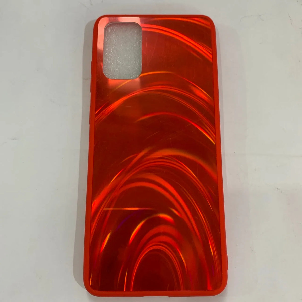 A 3D rainbow glitter gradient back cover case for a smartphone, showing its full-coverage design and sparkling finish.