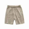 Men's retro loose knitted shorts, mid-waist, polyester, available in khaki, grey and black, sizes M to XXXL