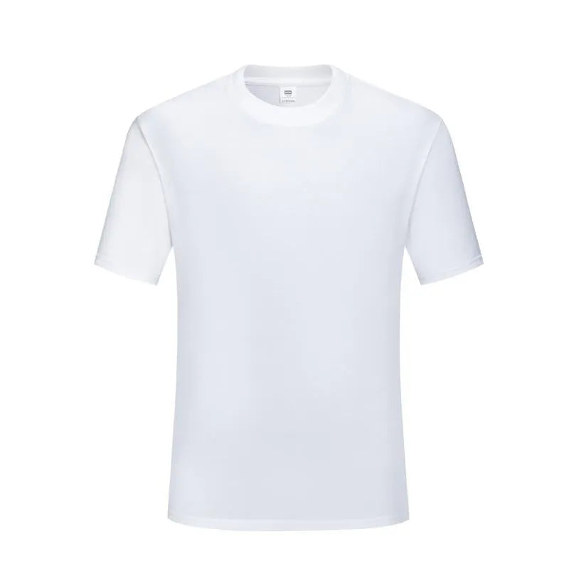 Men's cotton blank t-shirt in slim fit with short sleeves, solid black or white colour options