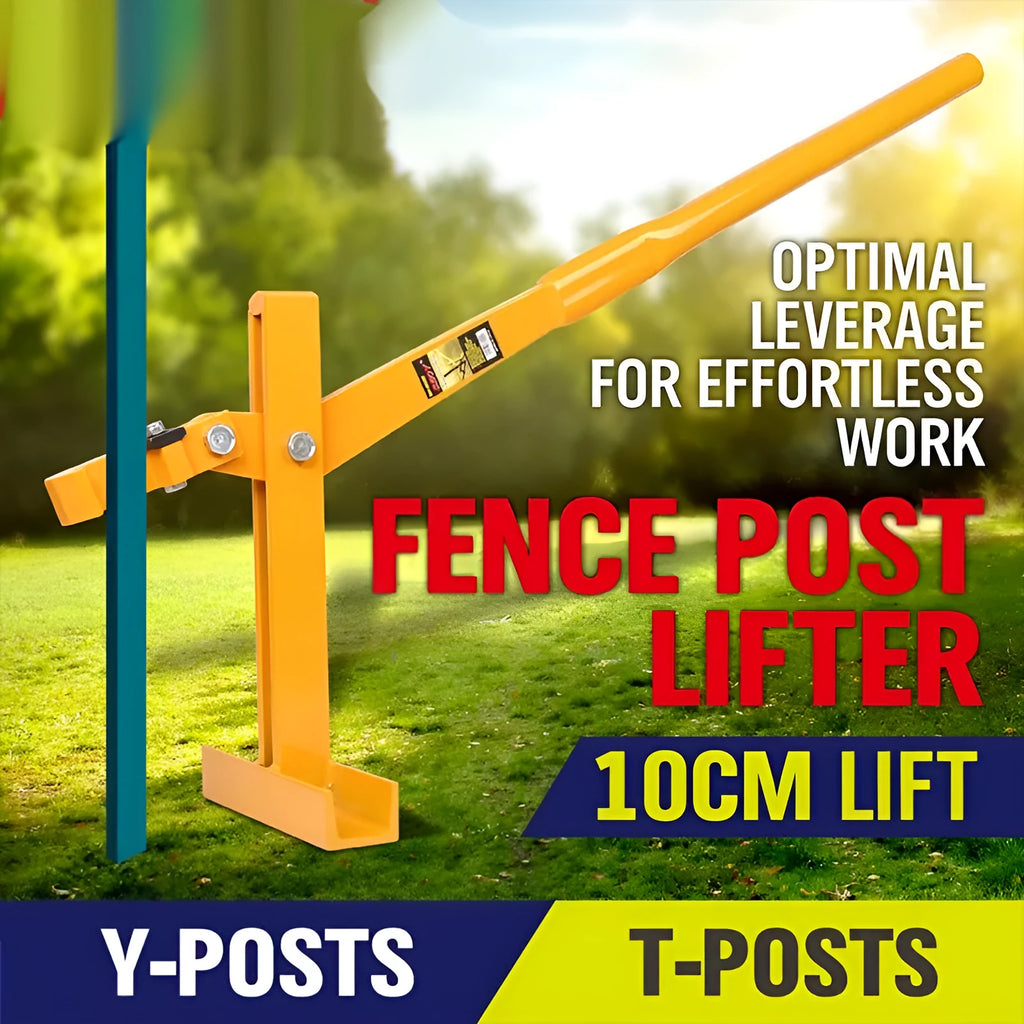 Manual steel pile puller with fence post for landscaping and animal husbandry use