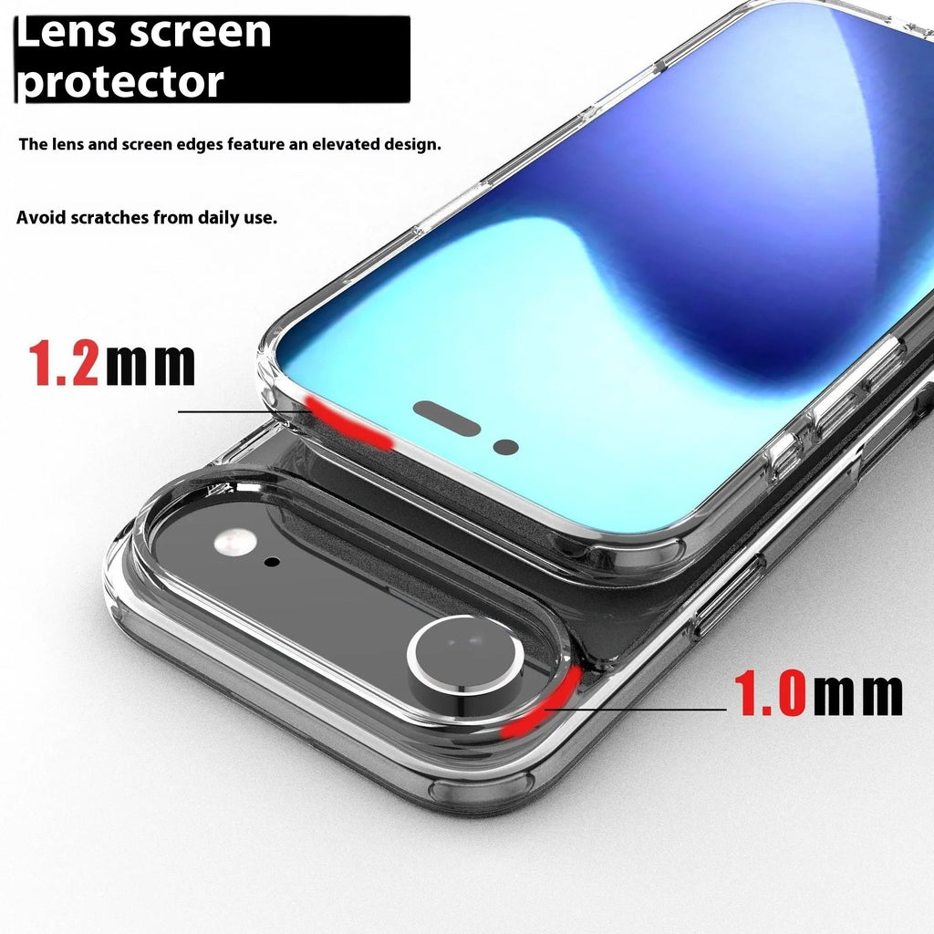 Transparent magnetic phone case for iPhone 17 series with TPU composite board and drop-resistant design