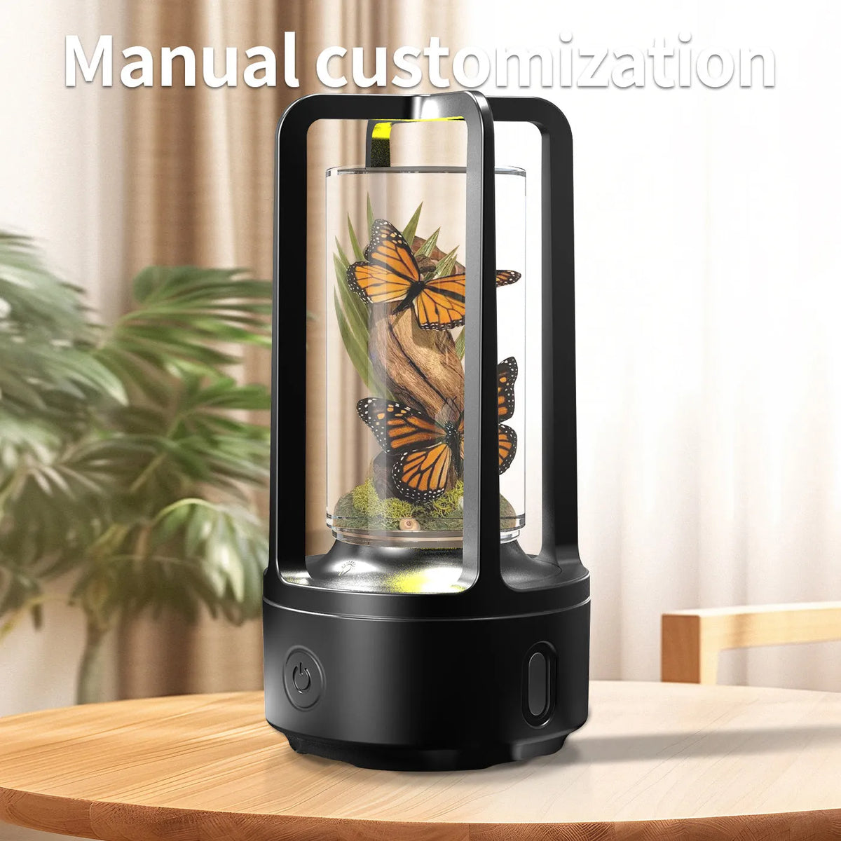 2-in-1 DIY crystal Bluetooth speaker night light with touch resin base, black and white options