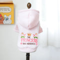 Little Princess design hooded pet sweater for dogs and cats in polyester fabric