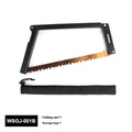 Black foldable outdoor survival saw with aluminum and PA66 nylon frame