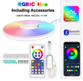 3 metre long USB RGB magic colour neon light strip with remote control on a white background.