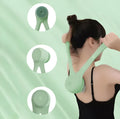 Green electric bath brush with dual handle for women in bath