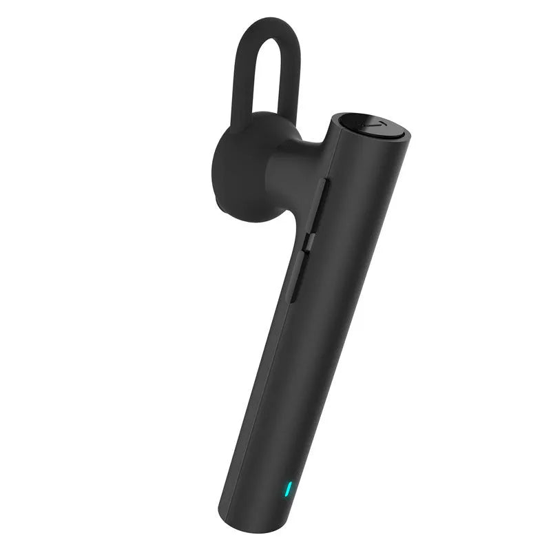 Compact wireless Bluetooth headset measuring 5.6cm with black and white colour options