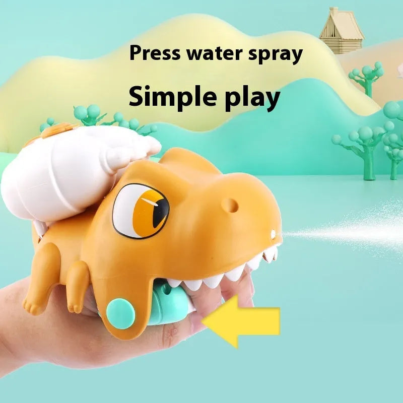 Children's handheld animal water gun toy in clownfish, shark, crocodile or dinosaur design.