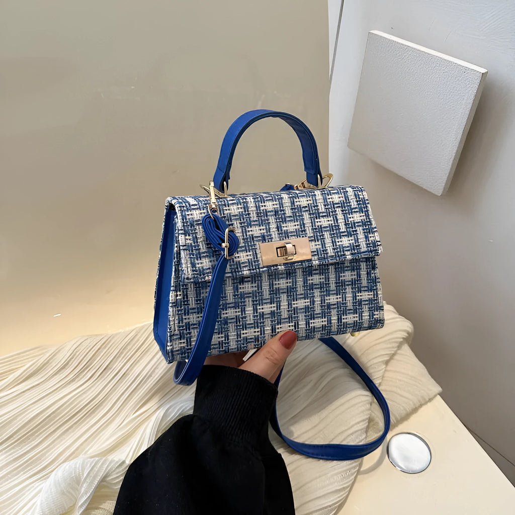 Casual PU crossbody shoulder bag in black with minimal design and strap
