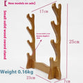 Chinese style wooden multi-layer bracket shelf on a wall