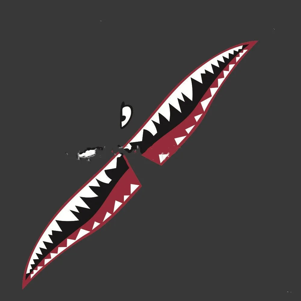 Large Shark design PVC body sticker for car decoration, showing Model A and Model B size options.