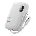PD22.5W fast charging power bank with digital display, 10000mAh, black plastic shell, includes cable