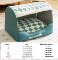Curved room dog kennel with three-dimensional bear design in brown colour showing enclosed cave sofa style
