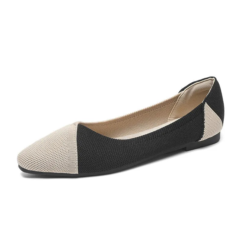Women's flyknit woven casual shoe in Hollow Blue colour with a soft flat sole.