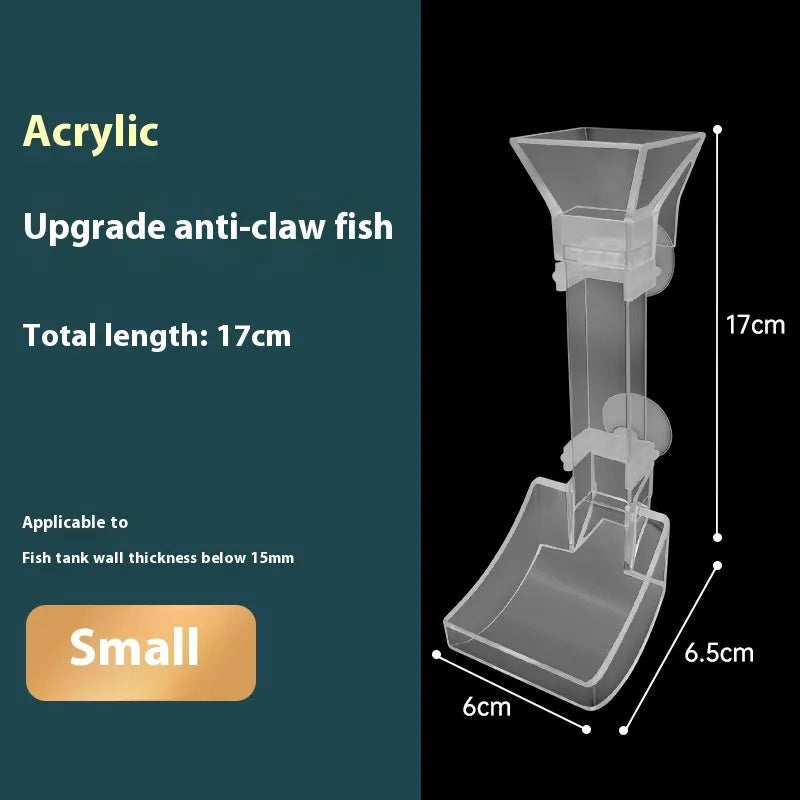 Clear plastic fish tank feeding tube set with cleaning brush and feed spoon for aquarium