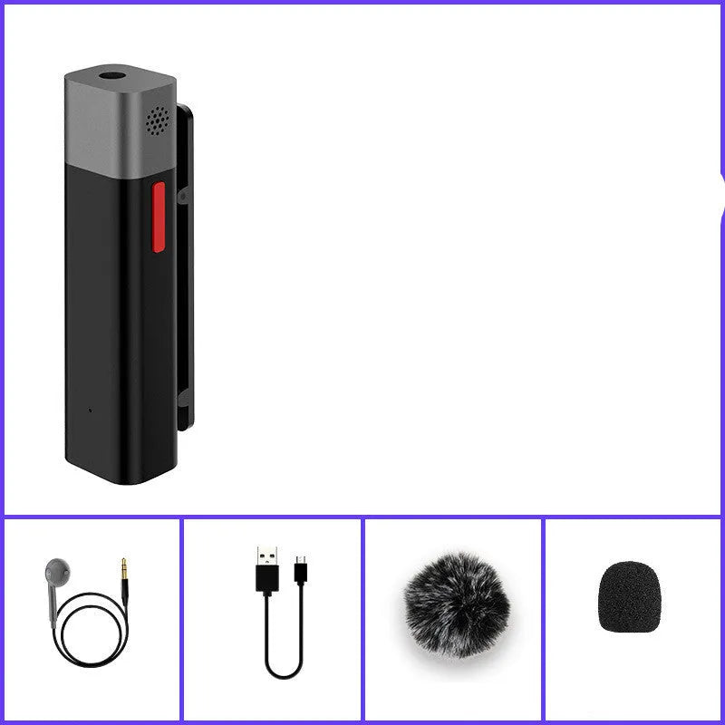 SmartMike+ wireless Bluetooth lavalier microphone for mobile phone Vlog recording, available in Black or White