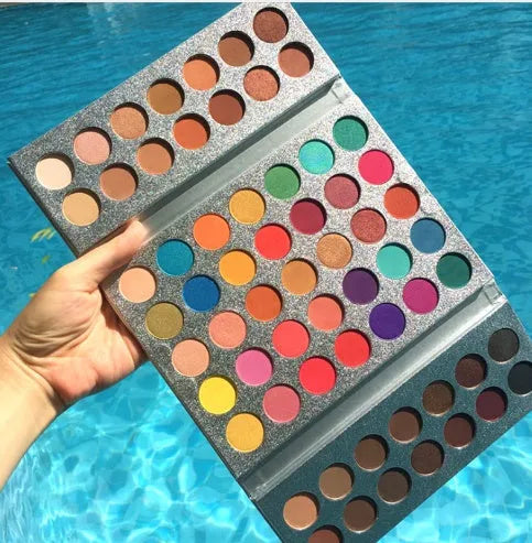 Beauty Glazed 63-colour pressed powder eyeshadow palette with shimmer and matte shades