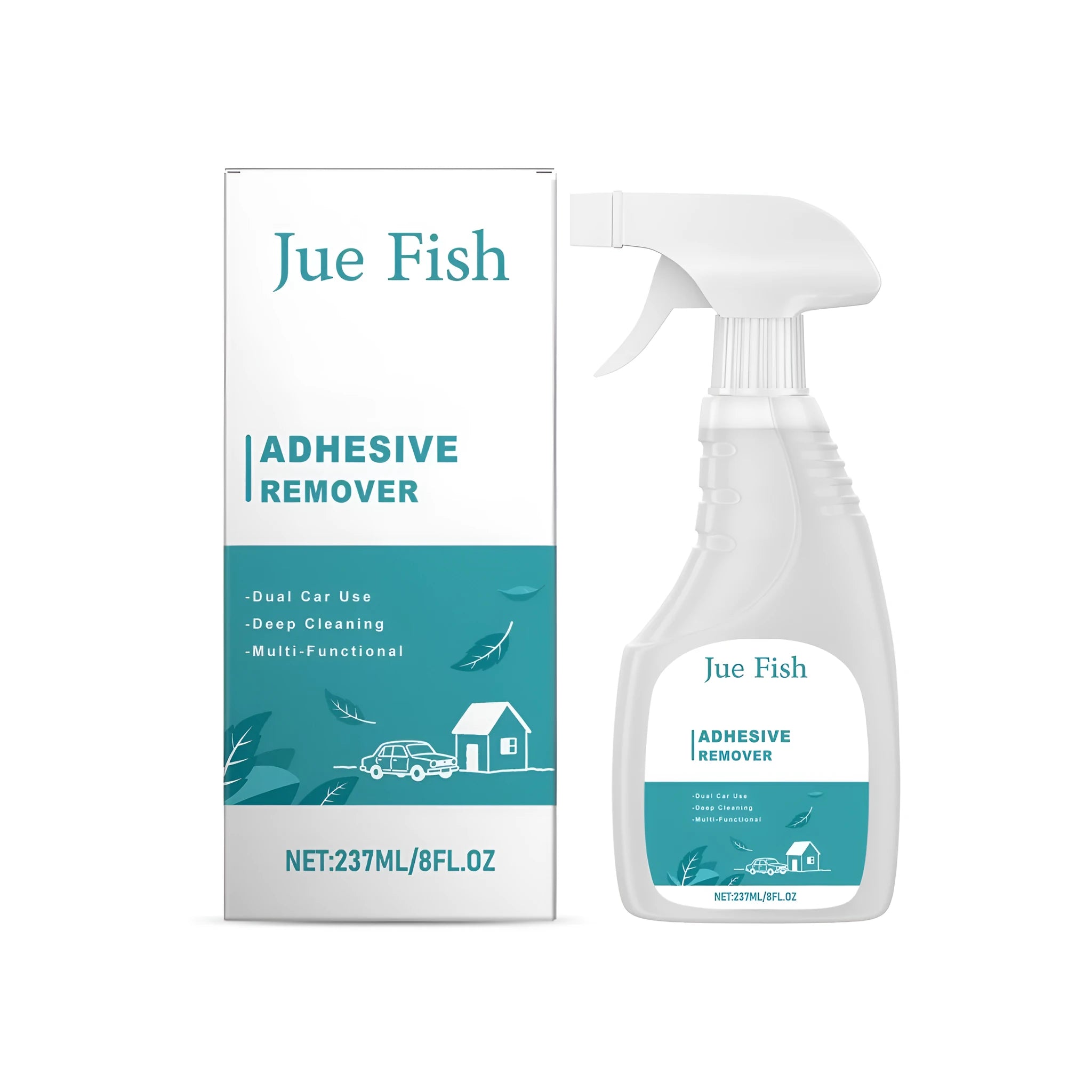 Adhesive remover 237ml water-based liquid bottle for removing sticker and label residue from surfaces