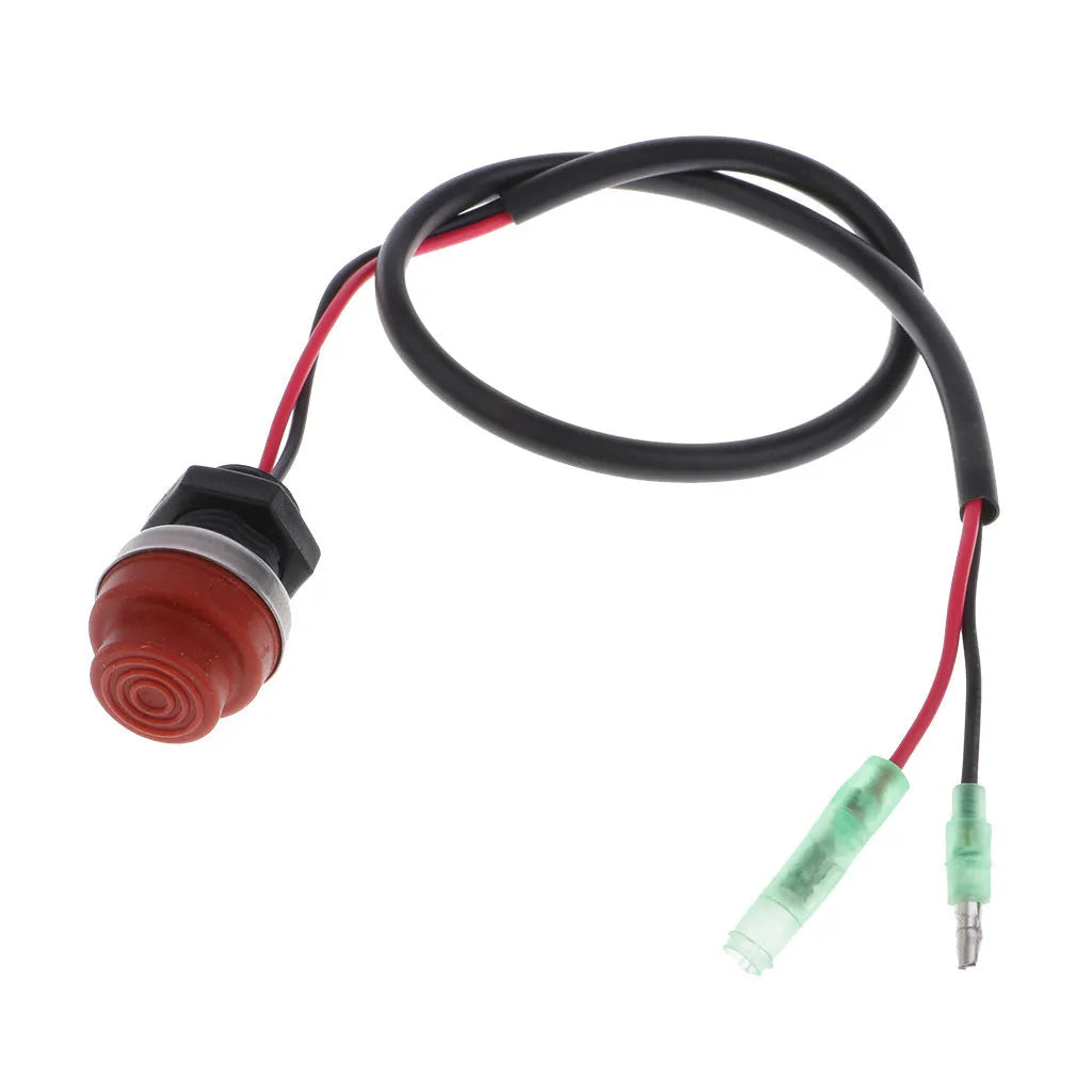 Black YAMAHA-branded rope lanyard for marine engine kill switch.