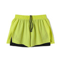 Men's straight cut nylon sports shorts with micro elasticity in turmeric yellow colour