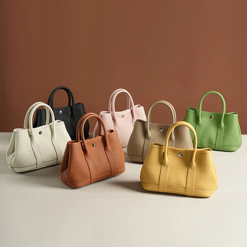 Genuine leather crossbody bag in soft first layer cowhide, horizontal square shape, available in multiple colours