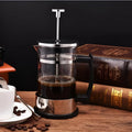 Compact 350ml glass and stainless steel manual pour over coffee maker