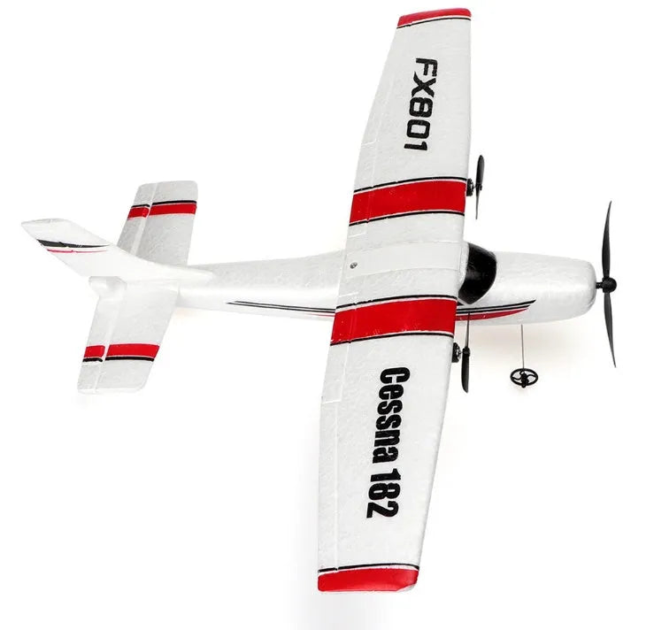 DIY Cessna 182 remote control glider made of EPP foam, 38.5 cm wingspan, orange and white colour scheme