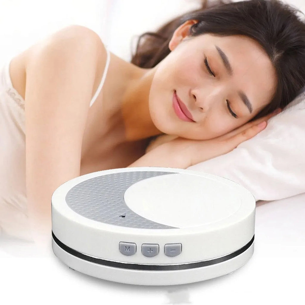 White USB-powered sleep aid instrument with timer and music functions for decompression.